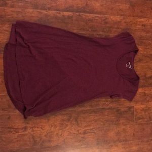 MAROON T SHIRT DRESS SIZE M